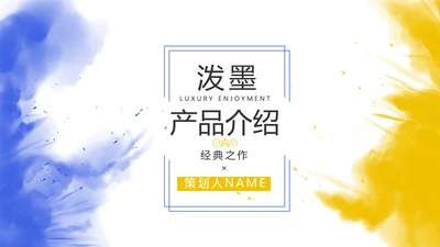 泼墨风时尚个性公司产品介绍宣传PPT