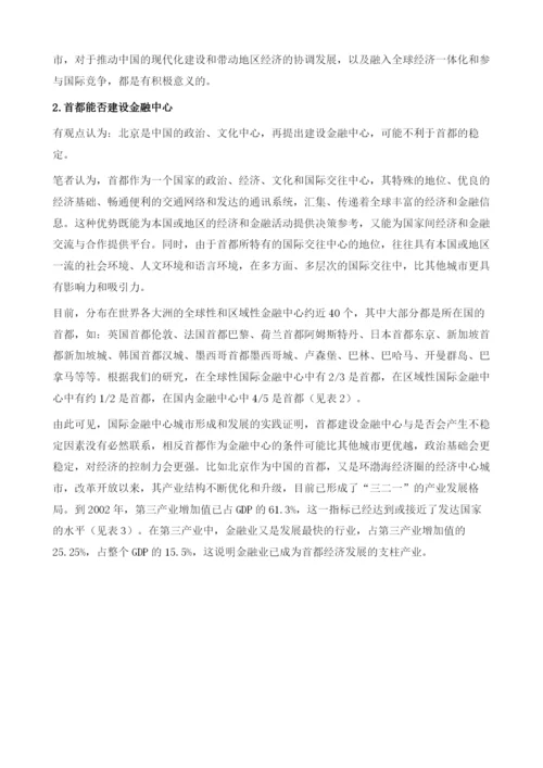 中国建设金融中心的若干问题.docx