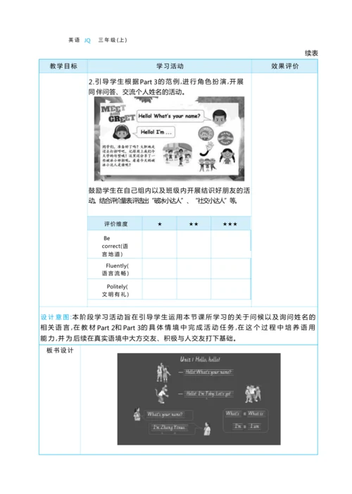 Unit 1 Hello, hello单元整体教学设计 5课时