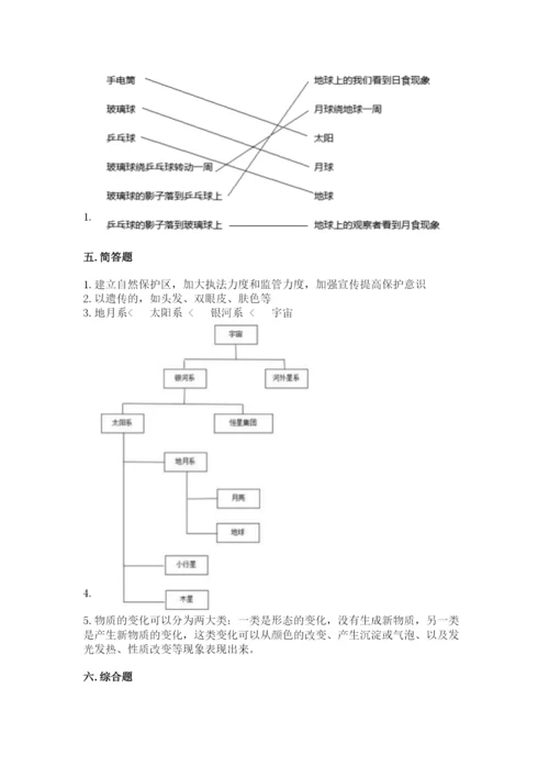 教科版科学六年级下册期末测试卷及答案一套.docx