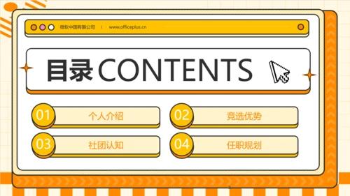 孟菲斯黄色社团竞选演讲通用PPT模板