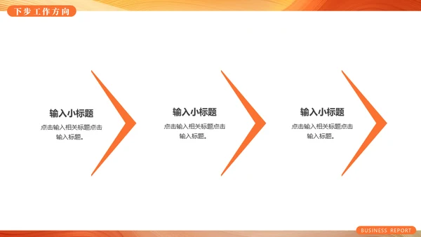 橙色流体风项目工作汇报通用PPT模板