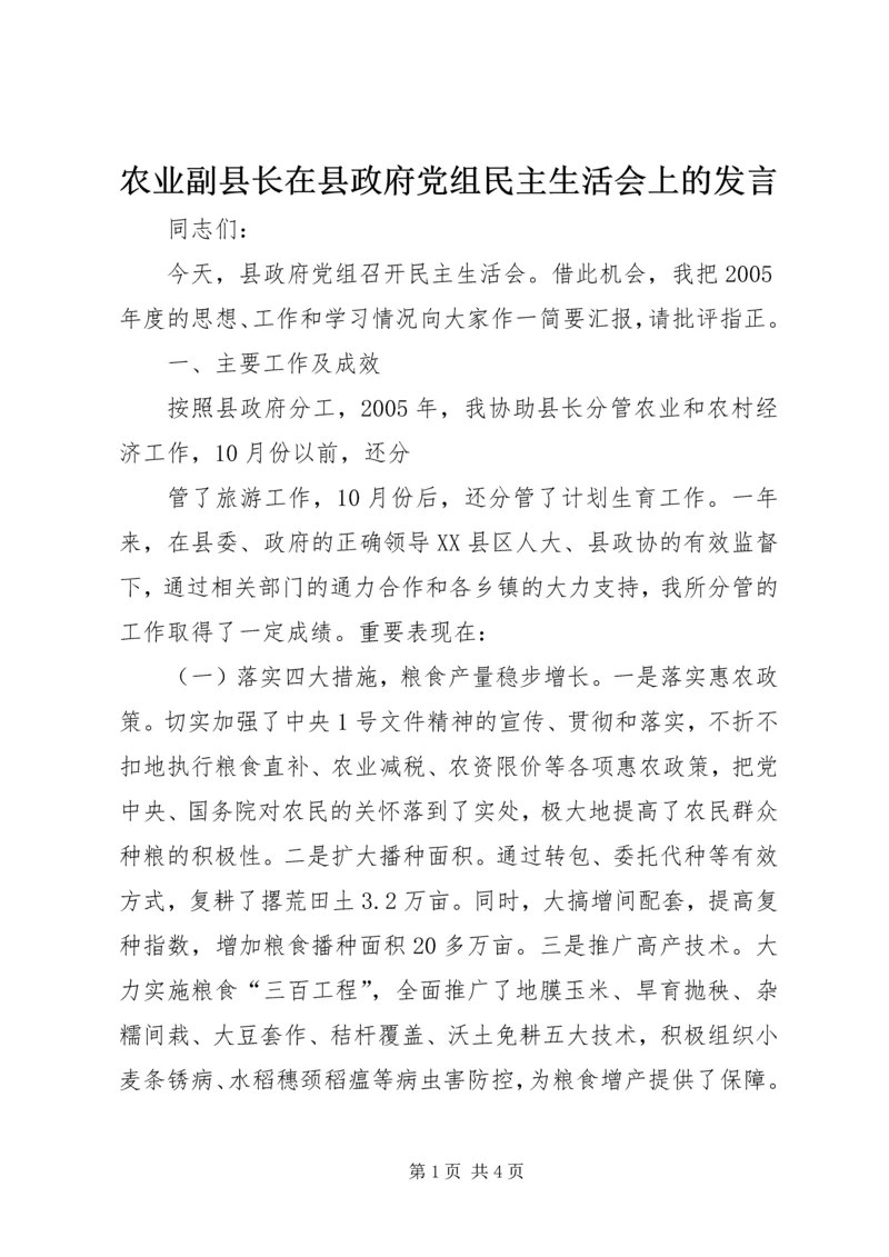 农业副县长在县政府党组民主生活会上的发言 (4).docx