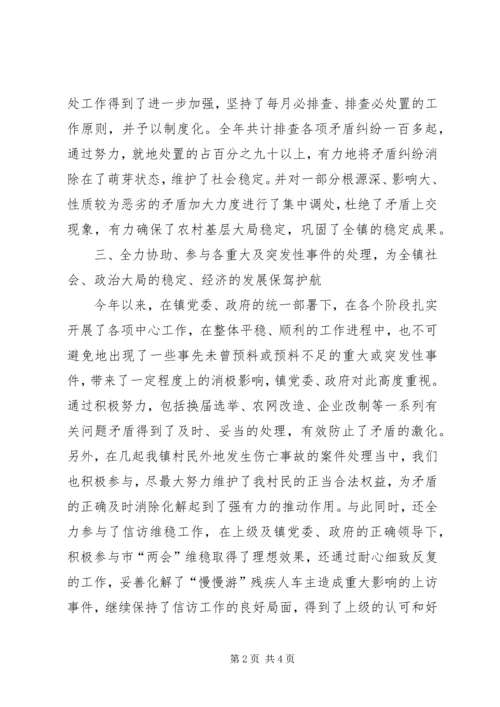 乡镇政法综治工作总结.docx