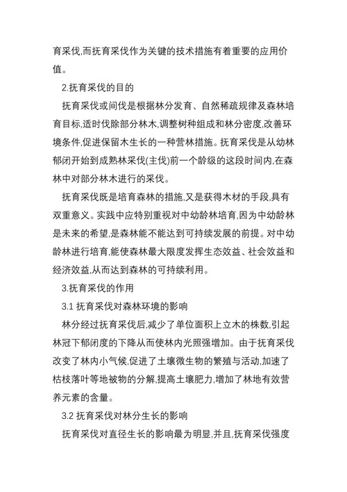 浅谈中幼龄林抚育的现实意义
