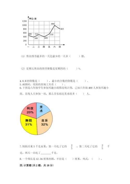 2022人教版六年级上册数学期末卷附参考答案（典型题）.docx
