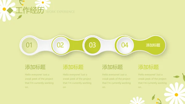绿色小清新个人简历自我介绍动态PPT模板