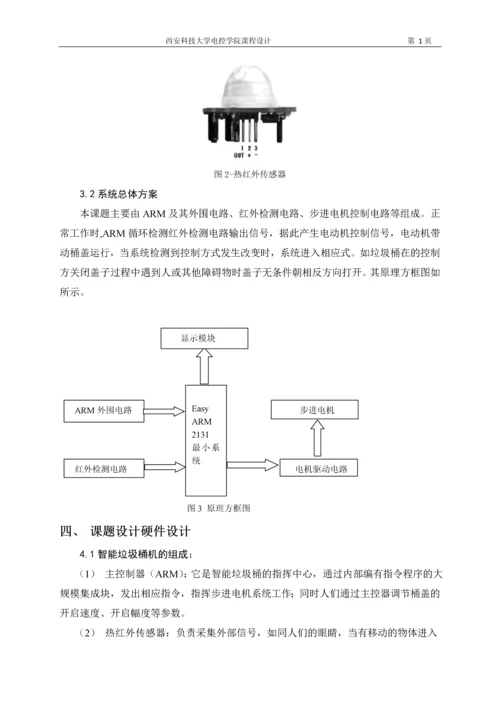 基于ARM的智能垃圾桶设计课程设计论文.docx