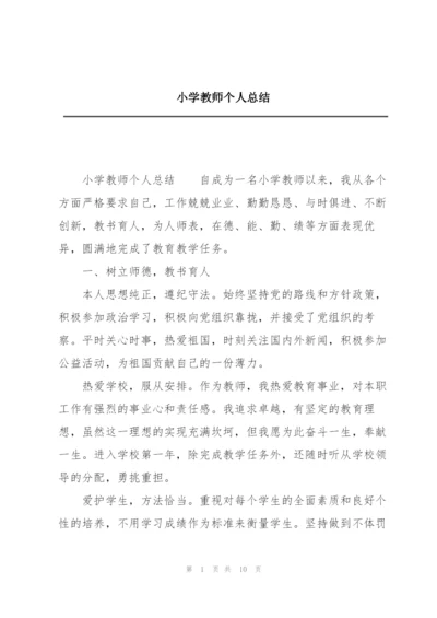 小学教师个人总结.docx