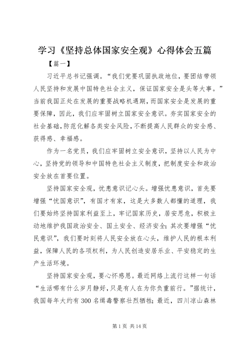 学习《坚持总体国家安全观》心得体会五篇.docx