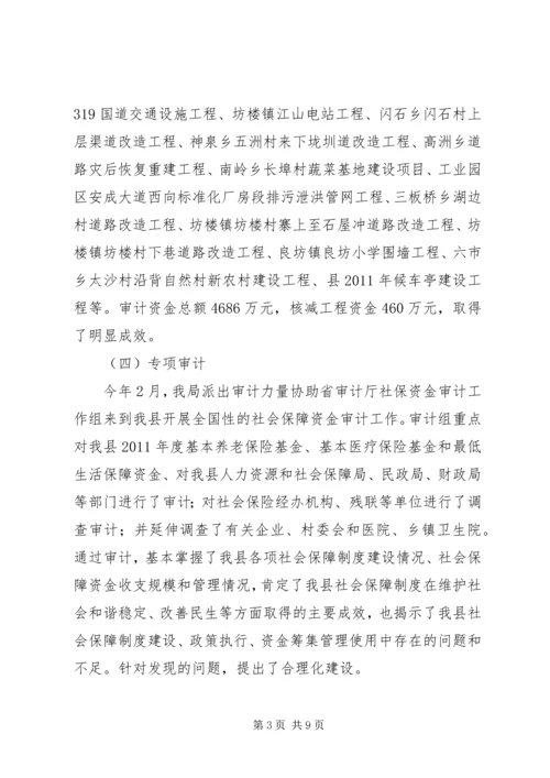 县审计局上半年情况汇报2篇.docx