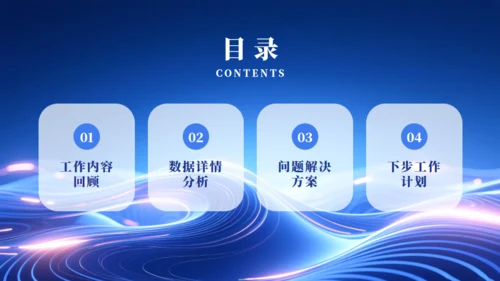 蓝色大气科技感企业年终总结项目汇报通用PPT模板