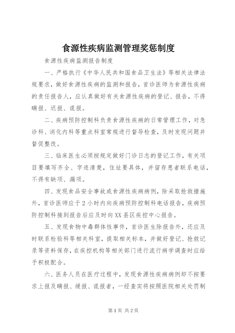 食源性疾病监测管理奖惩制度 (2).docx