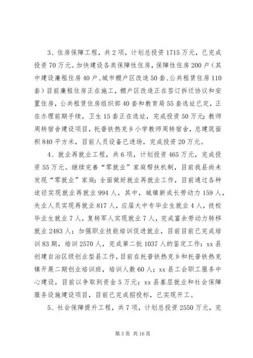 县重点民生工程汇报材料.docx