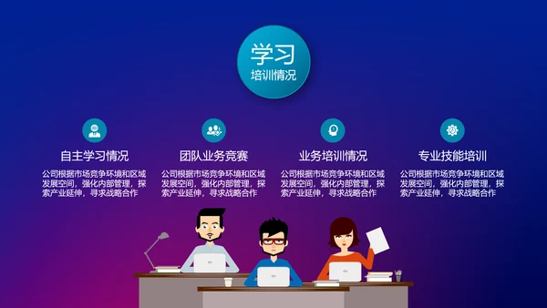 IT互联网科技产业工作总结PPT模板