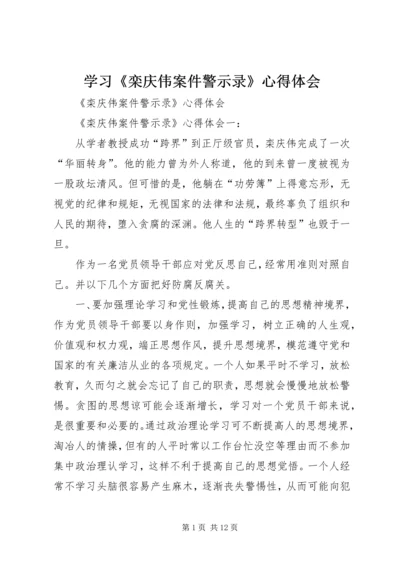 学习《栾庆伟案件警示录》心得体会 (2).docx