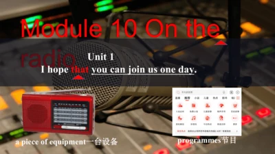 Module 10 On the radio Unit 1 I hope that you can 