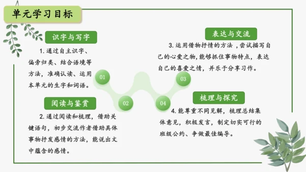 部编版语文五上第一单元 大单元教学设计--与自然对话，记录镜头下的心爱之物 说课课件
