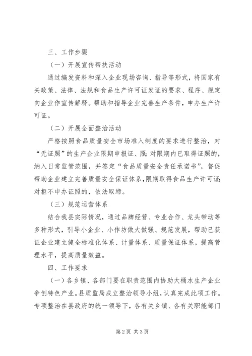 质监局生产企业整顿工作方案.docx