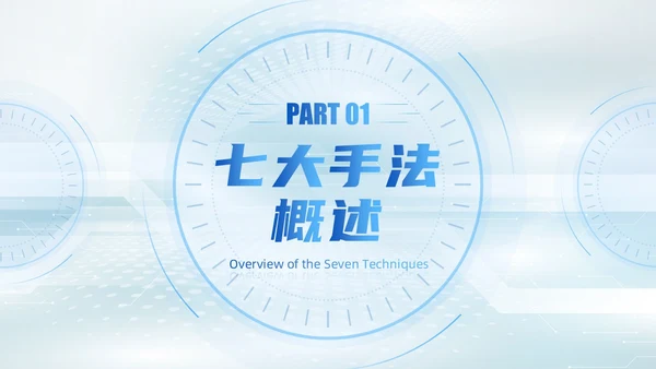 浅色科技渐变风QC七大手法qc