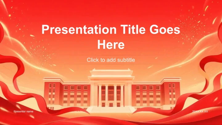 红色创意风教育培训PPT主题