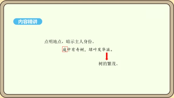 八年级语文上册第三单元课外古诗词诵读 庭中有奇树 课件