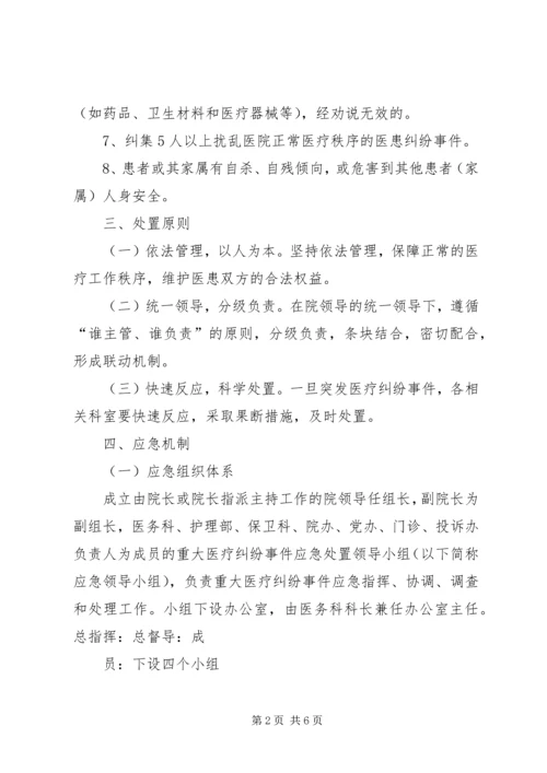 重大医疗纠纷事件应急处置预案.docx