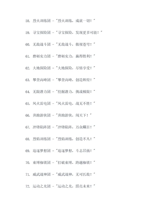 教练团名称大全和口号霸气