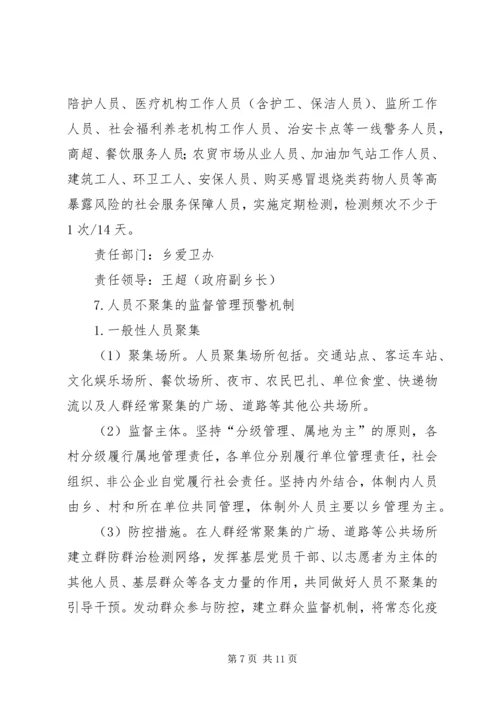 阿克托海乡建立新冠肺炎疫情常态化防控八项监测预警机制实施方案.docx