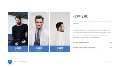 简洁蓝色商业计划书公司简介动态PPT模板
