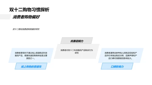 双十二数码分析PPT模板