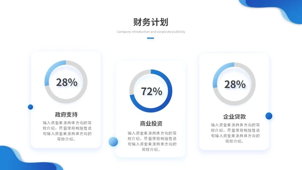 蓝色渐变商务企业介绍公司介绍产品介绍企业宣传ppt模板
