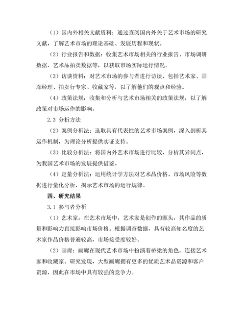 现代艺术市场的运作机制分析