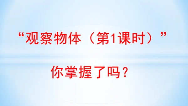 观察物体（第1课时）(共24张PPT)-二年级上册数学 人教版