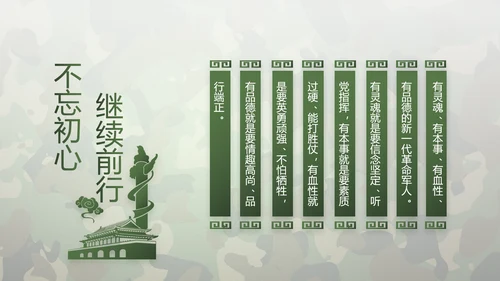 迷彩风格青春梦强军梦八一部队军事PPT
