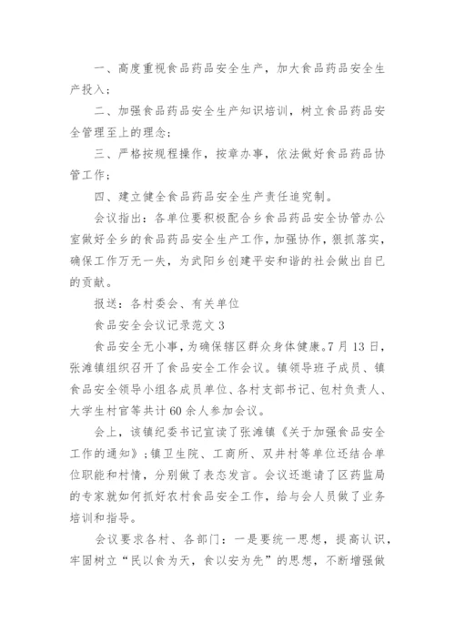 食品安全会议记录范文.docx