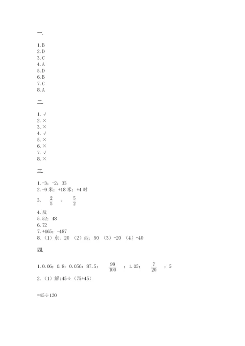 小学六年级数学毕业试题附答案【模拟题】.docx