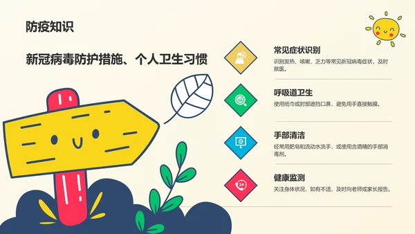 橙色卡通风小学生夏令营PPT模板