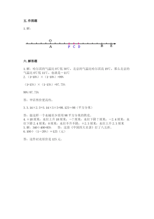 廊坊市大城县六年级下册数学期末测试卷精编.docx