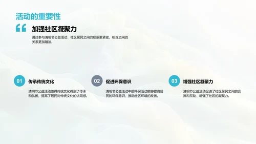 清明公益活动讲座PPT模板