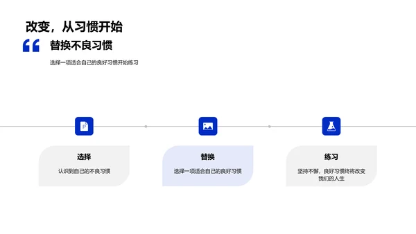 习惯塑造成就PPT模板