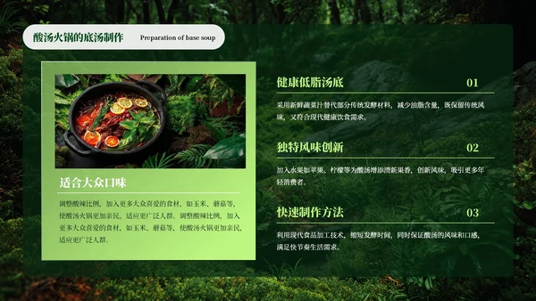 绿色创意风贵州酸汤火锅PPT模板