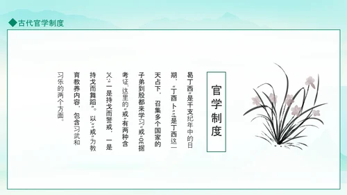 古代官学制度介绍动态PPT模板