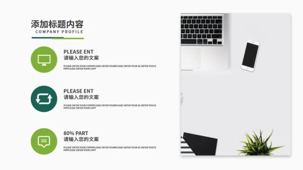 夏天的绿叶二十四节气夏至通用PPT模板