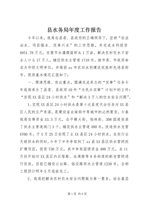 县水务局年度工作报告.docx