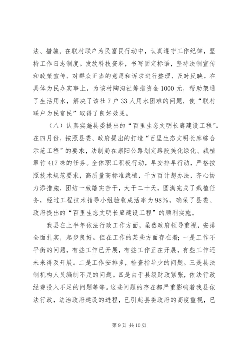 人民政府上半年依法行政工作汇报.docx