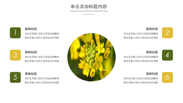 春天乡村旅游油菜花风景油菜花田PPT模板