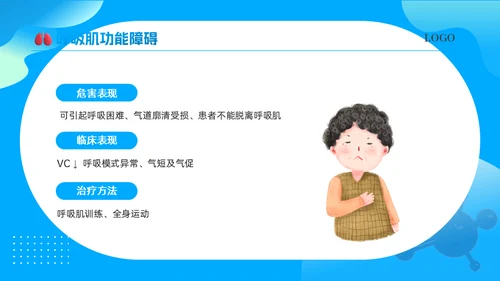 卡通熊猫肺康复训练课件通用PPT模板