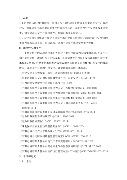 电网有限责任公司小水电站安全生产管理业务指导书.docx