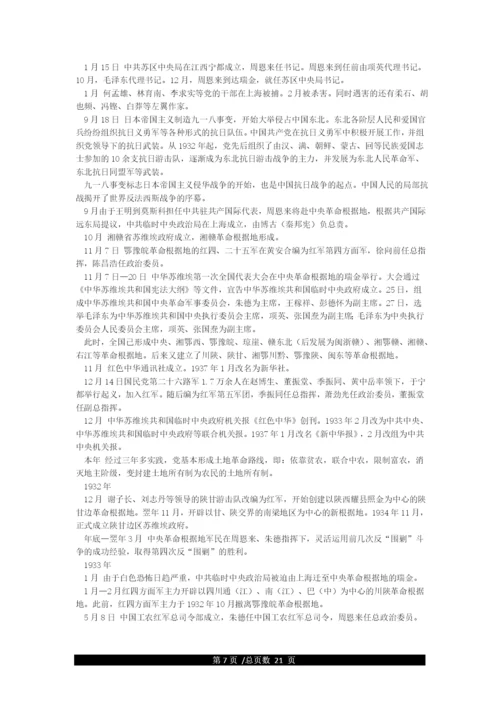 中国共产党建党历程-大事列表.docx